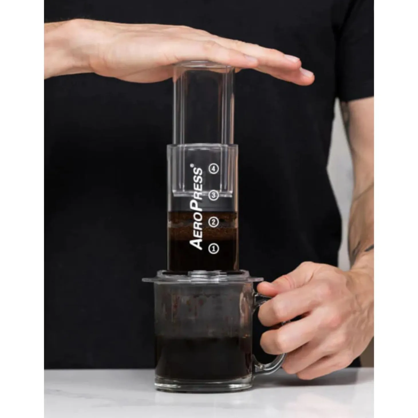 Camping|Manual Infusions>Ma Caféine AeroPress® Clear Infuser Coffee Cup to Go