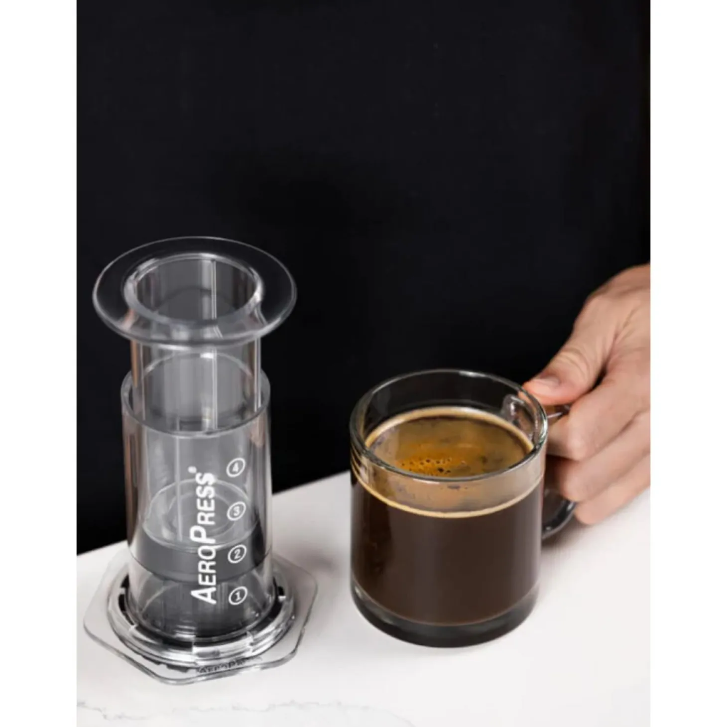 Camping|Manual Infusions>Ma Caféine AeroPress® Clear Infuser Coffee Cup to Go