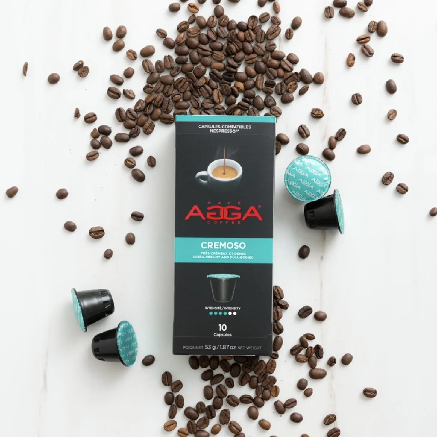 Nespresso Compatible Capsules>Ma Caféine Agga | Espresso Cremoso - box of 10 Nespresso® compatible capsules