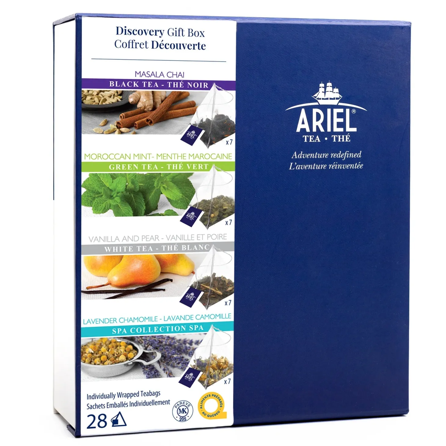 Hostess Gifts|Herbal Teas>Ma Caféine Ariel | Discovery Collection Box 28 tea and herbal tea bags