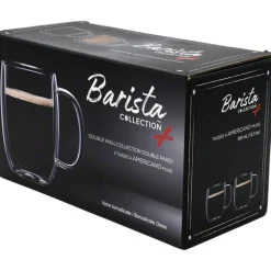 Double Wall Cups|Glasses And Cups>Ma Caféine Barista | Americano Coffee Glasses - Set of 2