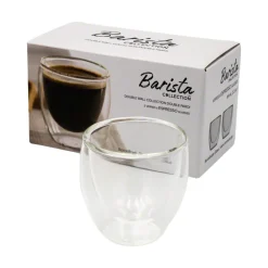 Double Wall Cups|Glasses And Cups>Ma Caféine Barista | Double Wall Espresso Glasses - Set of 2