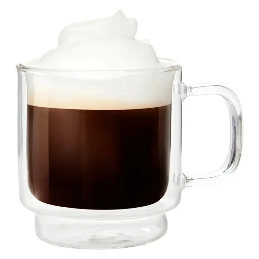 Double Wall Cups|Glasses And Cups>Ma Caféine Barista | Stackable cappuccino cups - Set of 2