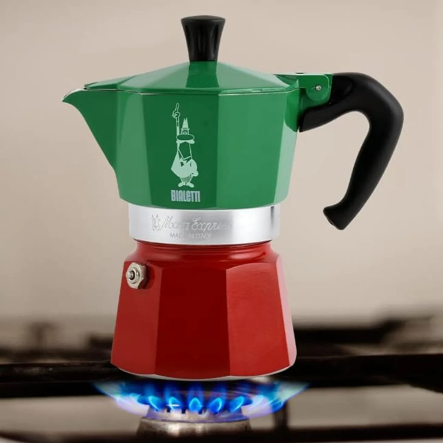 Italian Percolator>Ma Caféine Bialetti | Moka Express 6 tasses - Tricolor - 270ml