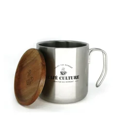 Double Wall Cups|Camping>Ma Caféine Café Culture | Double wall steel mug 450ml