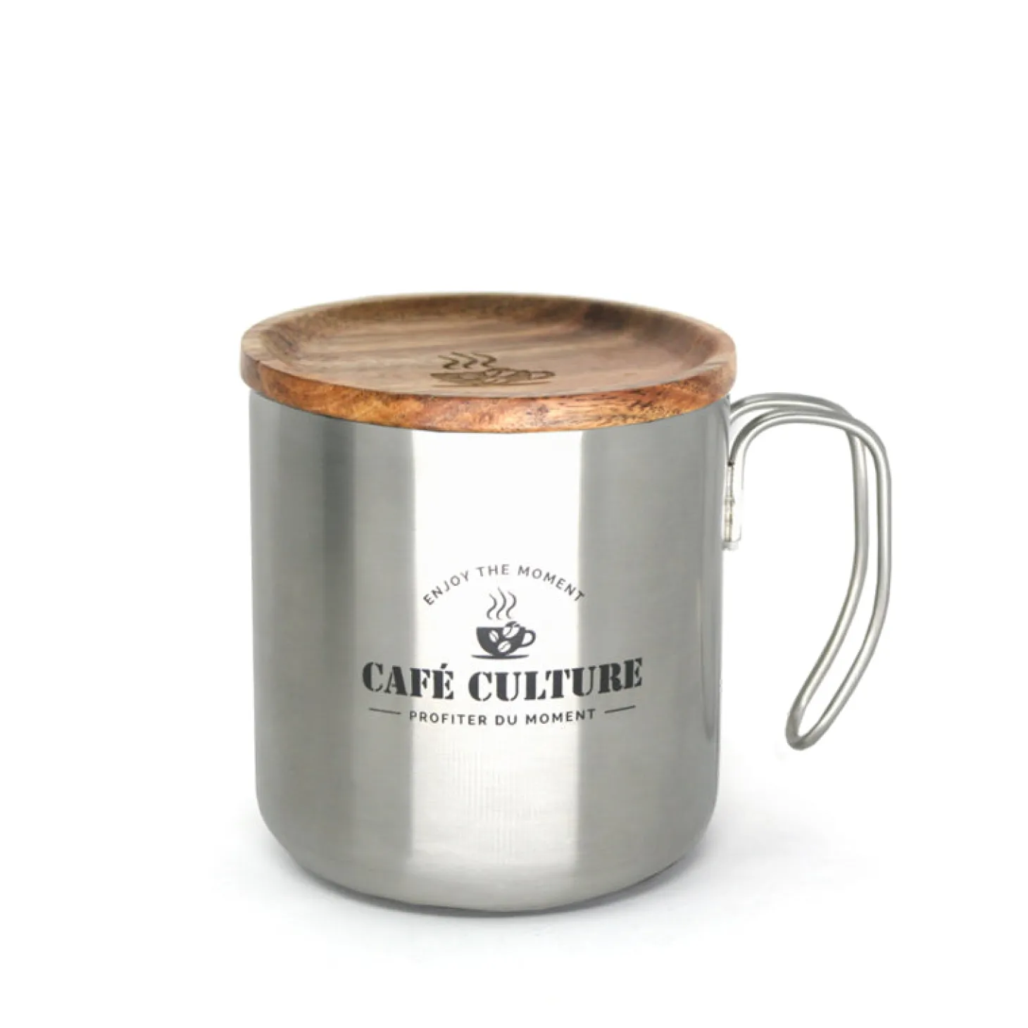 Double Wall Cups|Camping>Ma Caféine Café Culture | Double wall steel mug 450ml
