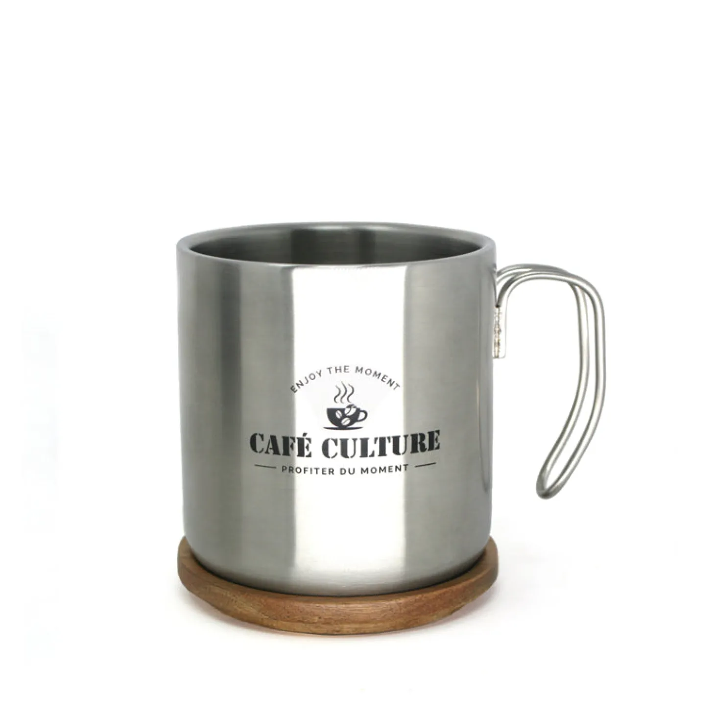 Double Wall Cups|Camping>Ma Caféine Café Culture | Double wall steel mug 450ml