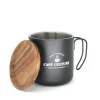 Double Wall Cups|Camping>Ma Caféine Café Culture | Double wall black steel mug 450ml