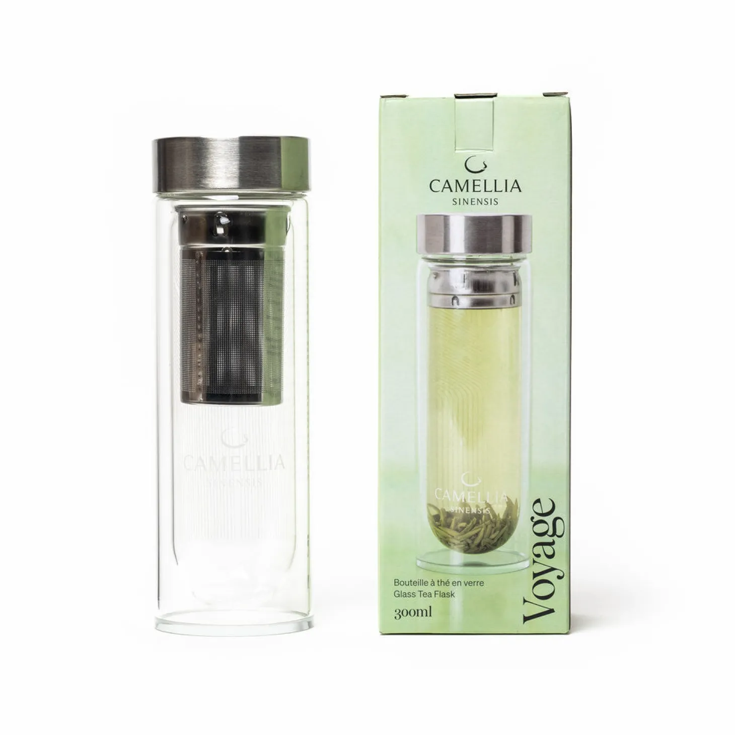 Glasses & Mugs |Infusers & Teapots>Ma Caféine Camellia Sinensis | Glass Tea Bottle
