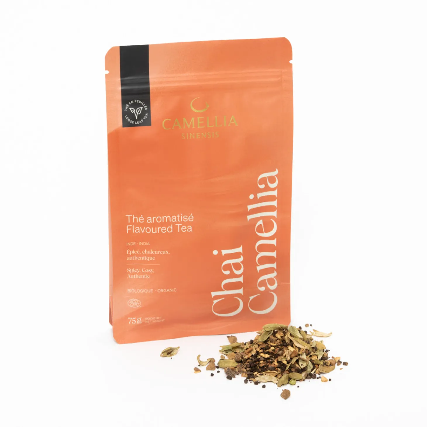 Black Teas|In Bulk>Ma Caféine Camellia Sinensis | Organic Chai Camellia - Black tea - 75gr