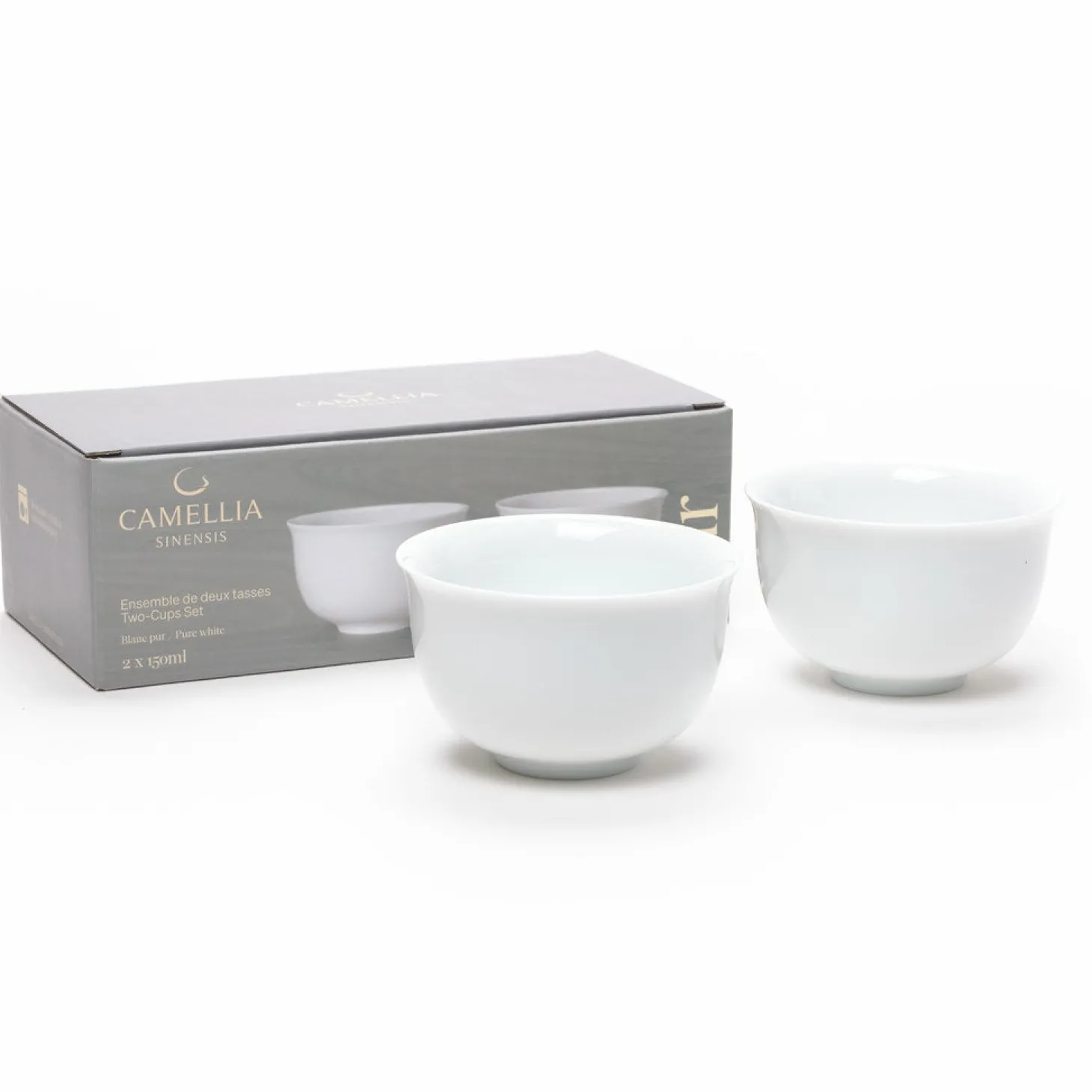 Glasses & Mugs >Ma Caféine Camellia Sinensis | Pure white cup duo