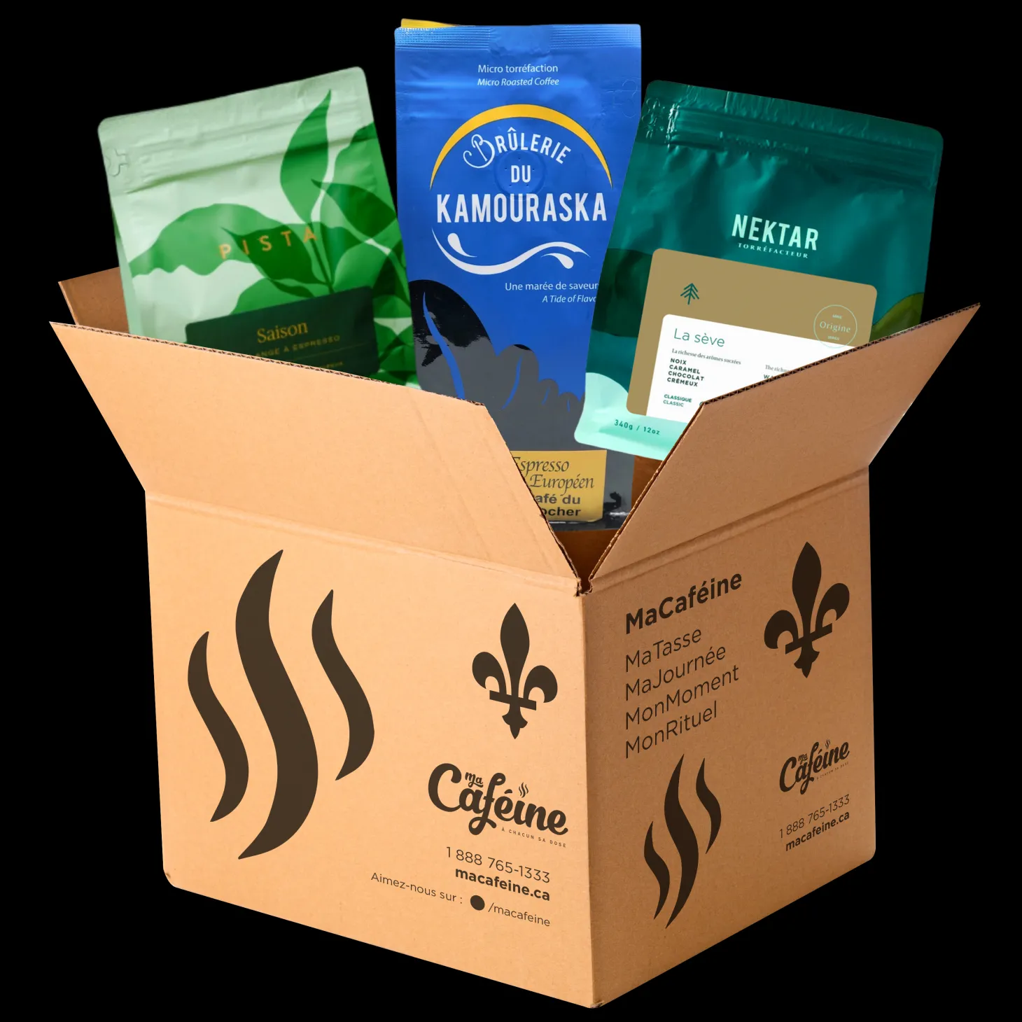 Ma Caféine Gifts Boxes>Ma Caféine Discovery Box Micro-roasters of Quebec