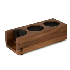 Barista Tools|Barista Tools>Ma Caféine Eureka | Walnut wood tamping station - double