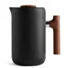 French Press>Ma Caféine Fellow | Clara French Press matte black and walnut 24 oz