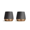 Double Wall Cups|Ceramic Mugs>Ma Caféine Fellow | Set of 2 black double wall Junior ceramic cups