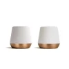 Double Wall Cups|Ceramic Mugs>Ma Caféine Fellow | Set of 2 white double wall Junior ceramic cups