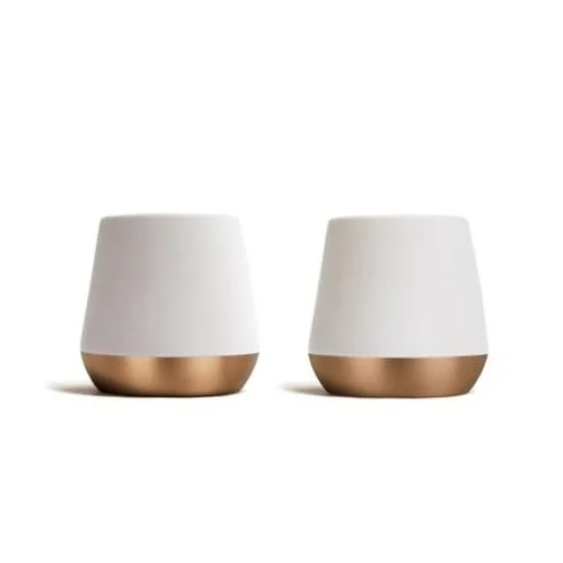 Double Wall Cups|Ceramic Mugs>Ma Caféine Fellow | Set of 2 white double wall Junior ceramic cups