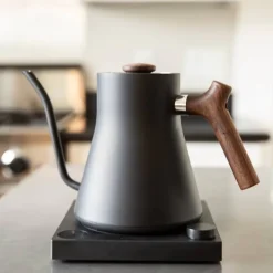 Barista Tools|Barista Tools>Ma Caféine Fellow | Stagg EKG Variable Temperature Kettle - Matte Black Walnut