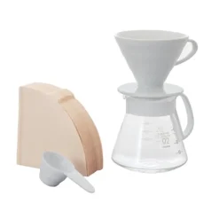 Manual Infusions>Ma Caféine Hario | White ceramic pour-over set V60-02