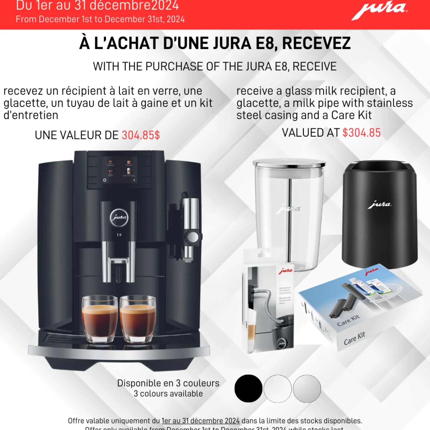Jura|Automatic>Ma Caféine Jura | E8 Chrome *New 2024 model*