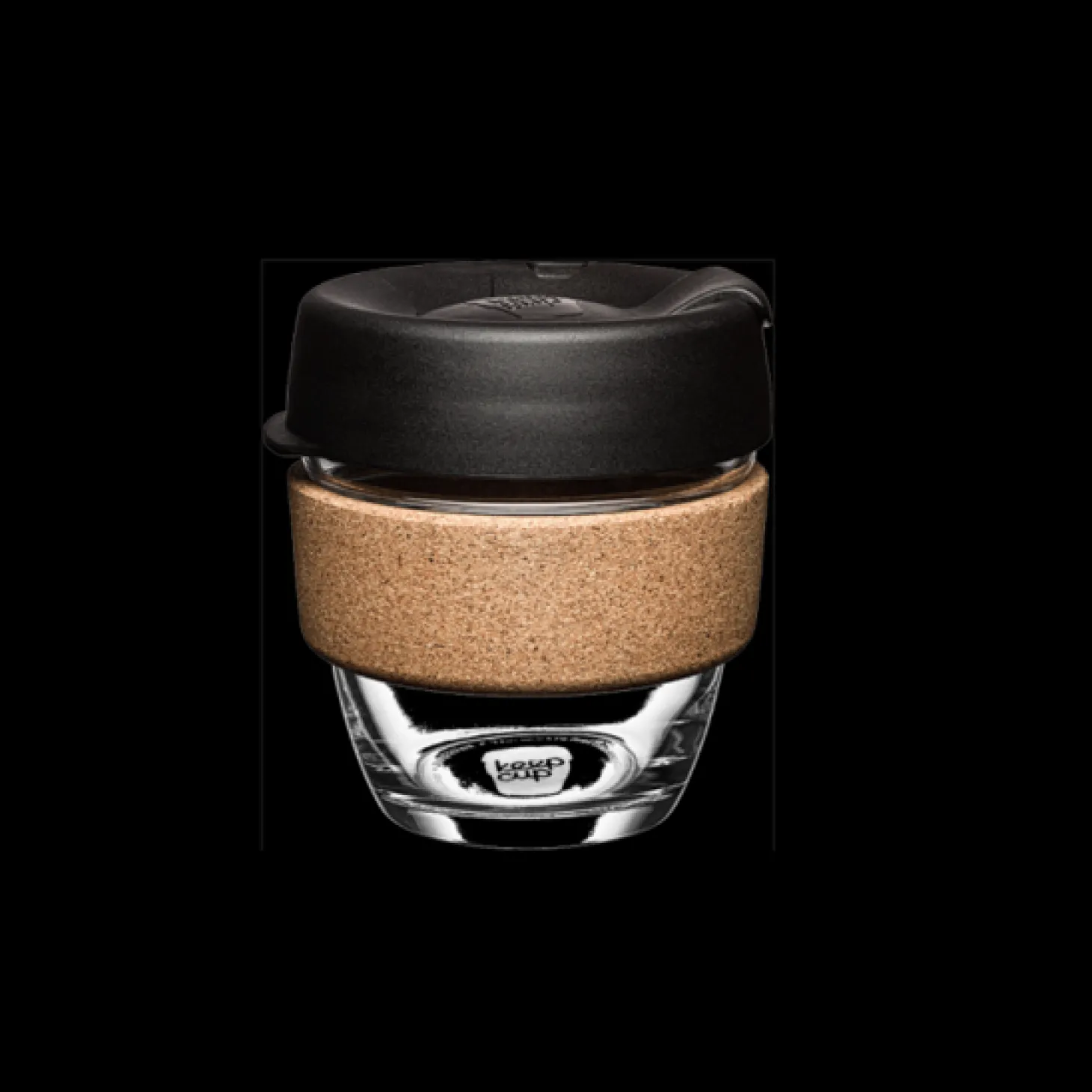 Glasses And Cups|Travel Mugs>Ma Caféine KeepCup | Glass mug 8 oz Black & Cork