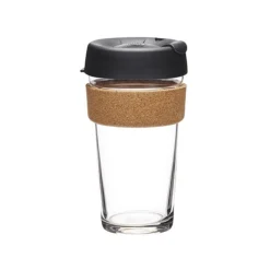 Glasses & Mugs ​|Glasses And Cups>Ma Caféine KeepCup | 16oz Black & Cork Glass Mug