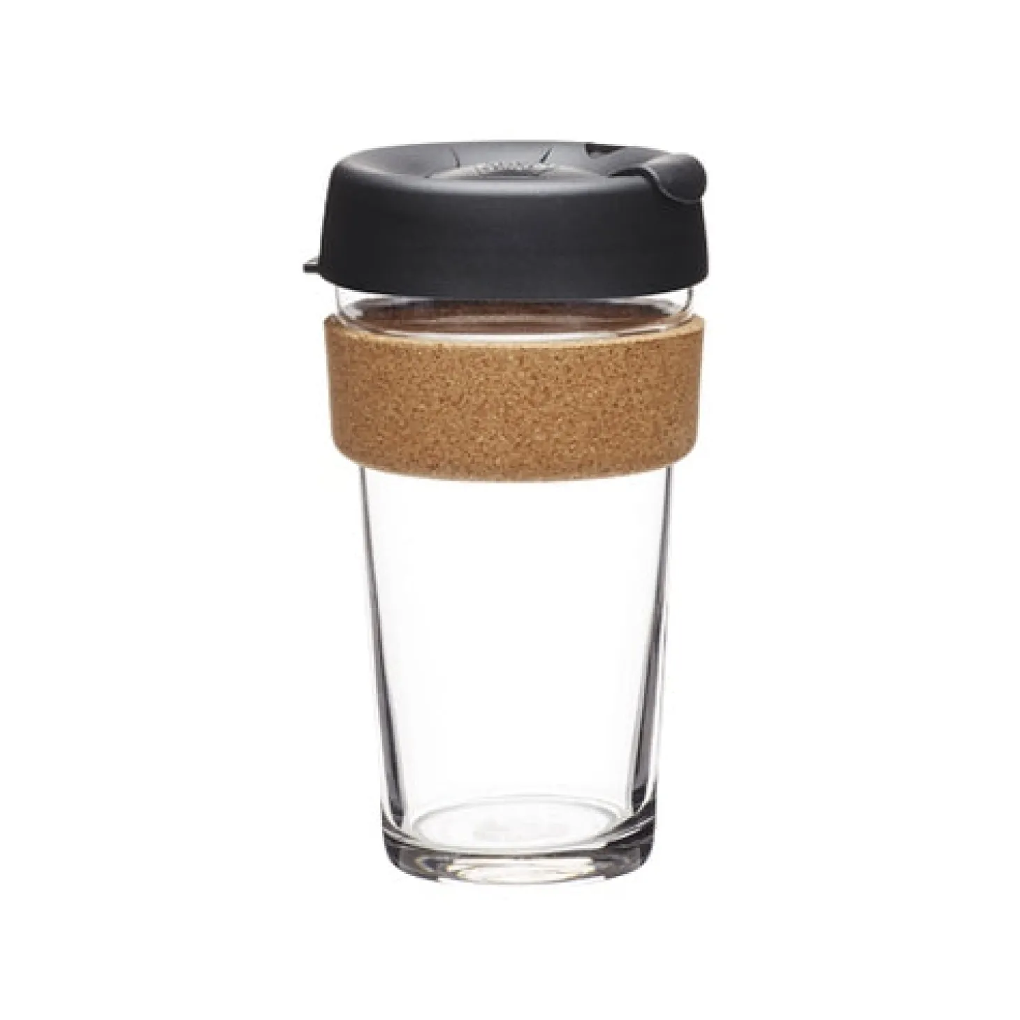 Glasses & Mugs |Glasses And Cups>Ma Caféine KeepCup | 16oz Black & Cork Glass Mug