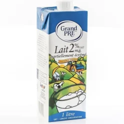 Milk, Plant-Based Drinks & Infused Chai>Ma Caféine Lait GrandPré - 2% partially skimmed milk (UHT - Shelf stable) 1 Liter