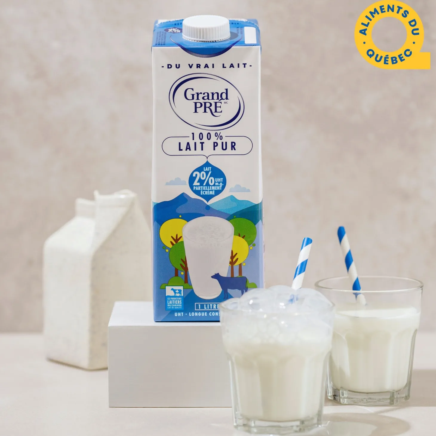 Milk, Plant-Based Drinks & Infused Chai>Ma Caféine Lait GrandPré - 2% partially skimmed milk (UHT - Shelf stable) 1 Liter