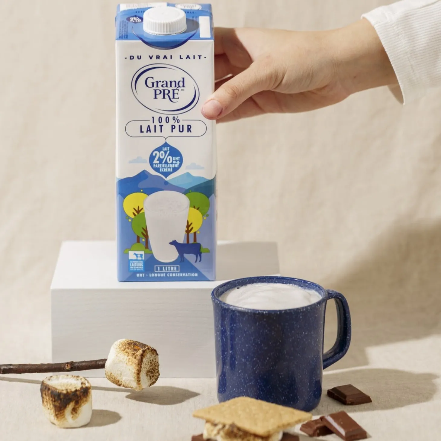 Milk, Plant-Based Drinks & Infused Chai>Ma Caféine Lait GrandPré - 2% partially skimmed milk (UHT - Shelf stable) 1 Liter