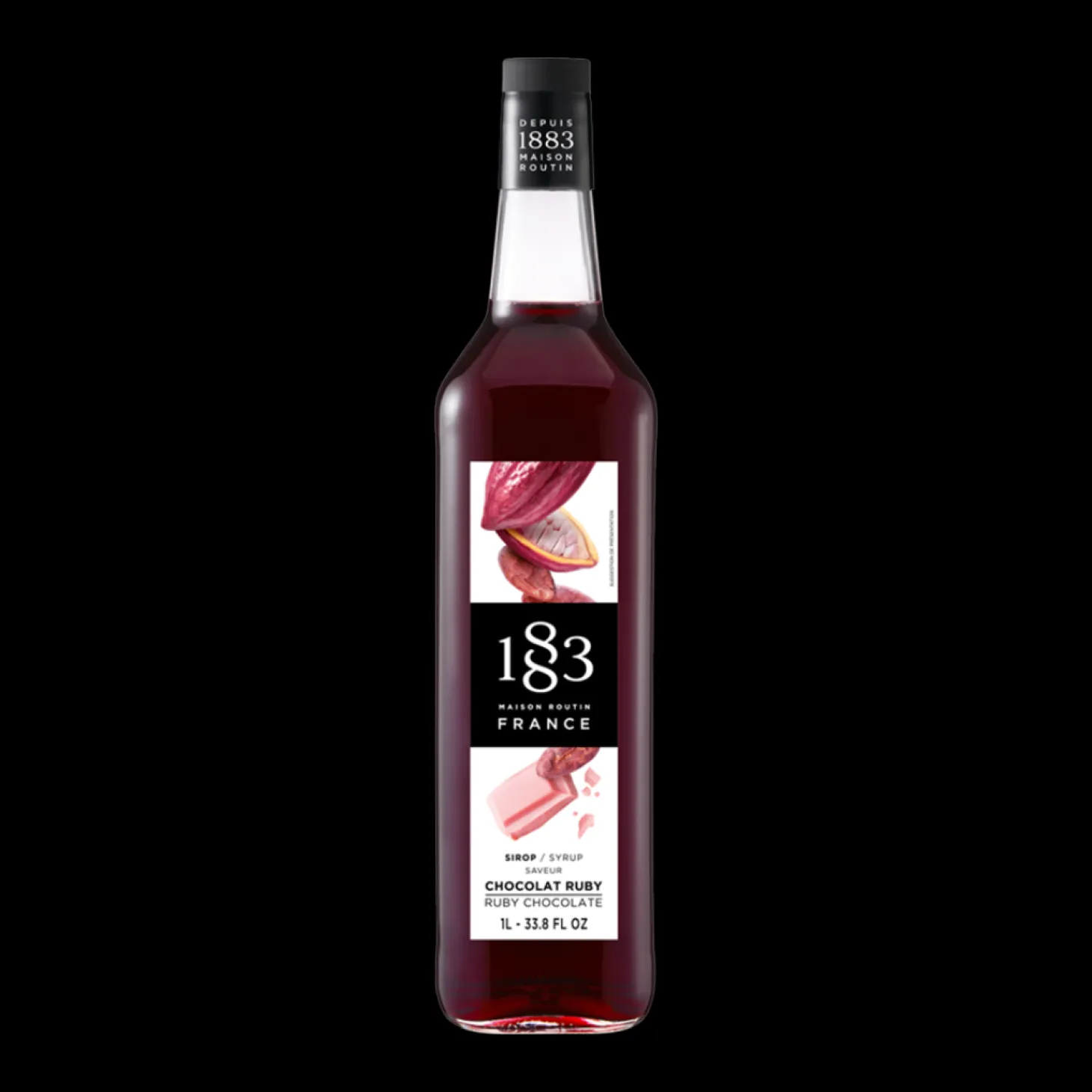 Flavored Syrups & Sauces>Ma Caféine Maison Routin 1883 | Ruby Chocolate Syrup - 1 Liter