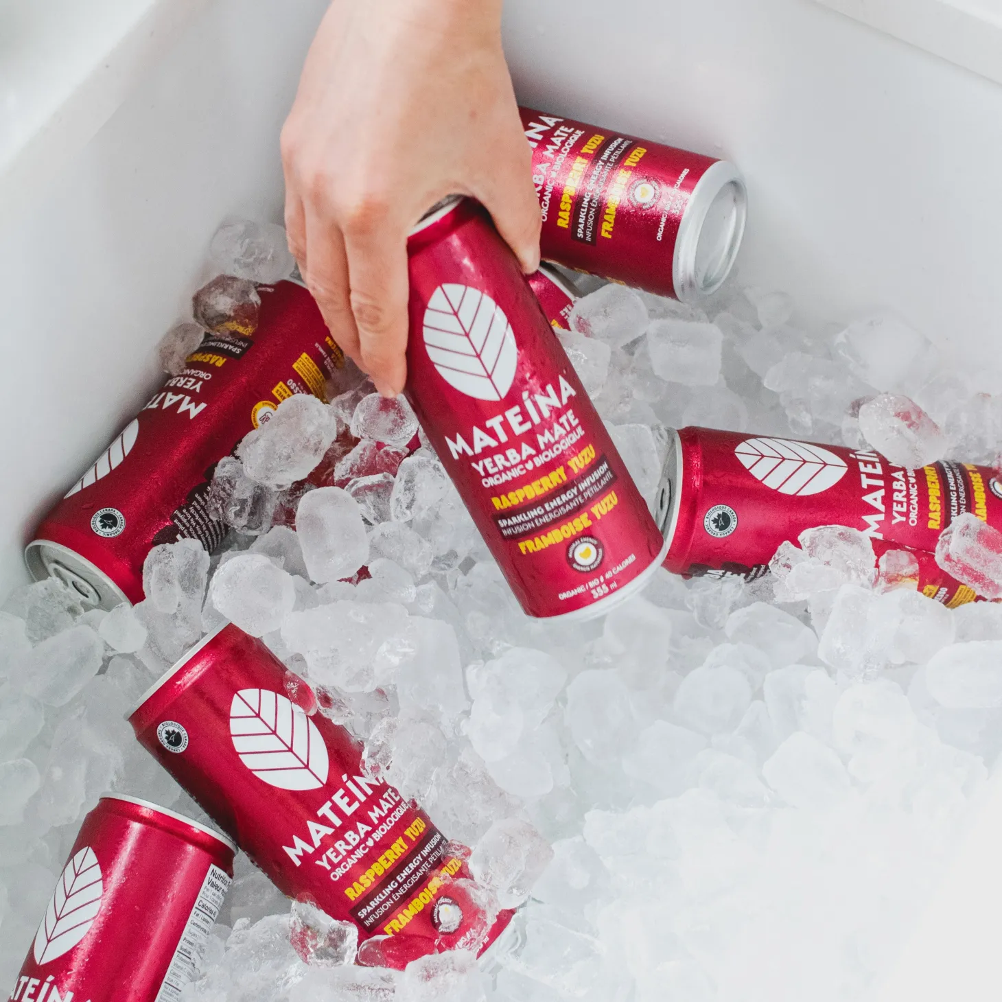Ready-To-Drink Beverages|Quebec Products>Ma Caféine Mateina | Organic Raspberry & Yuzu Energizing Sparkling Infusion