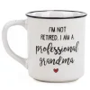 Ceramic Mugs|Message Mugs>Ma Caféine Mug I'm not retired, I'm a professional grandmother