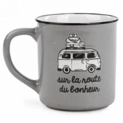 Ceramic Mugs|Message Mugs>Ma Caféine Mug On the road to happiness