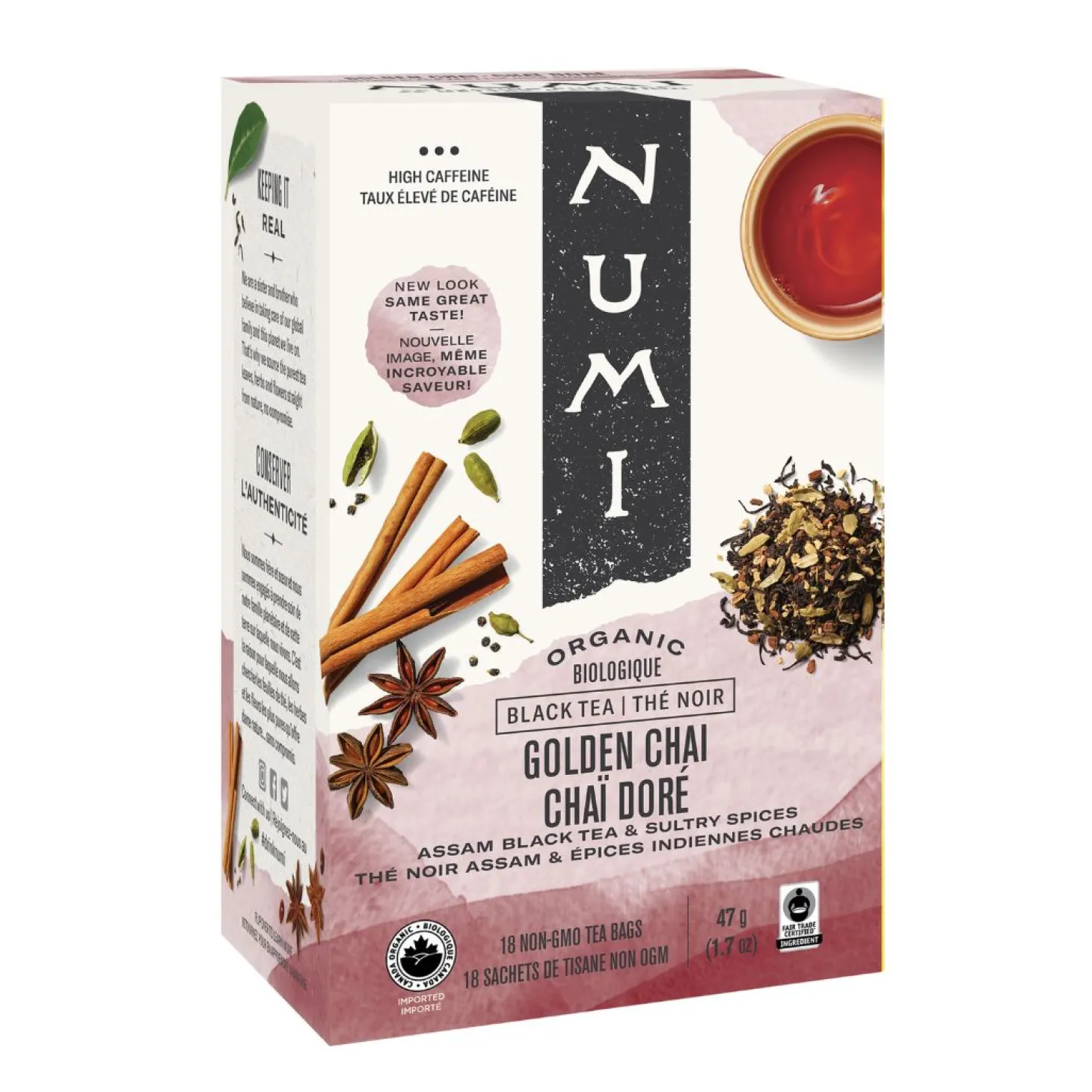 In Bag>Ma Caféine Numi | Organic Golden Chai™ 18 sachets