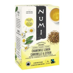 Herbal Teas|Caffeine Free>Ma Caféine Numi | Organic Lemon Chamomile 18 sachets