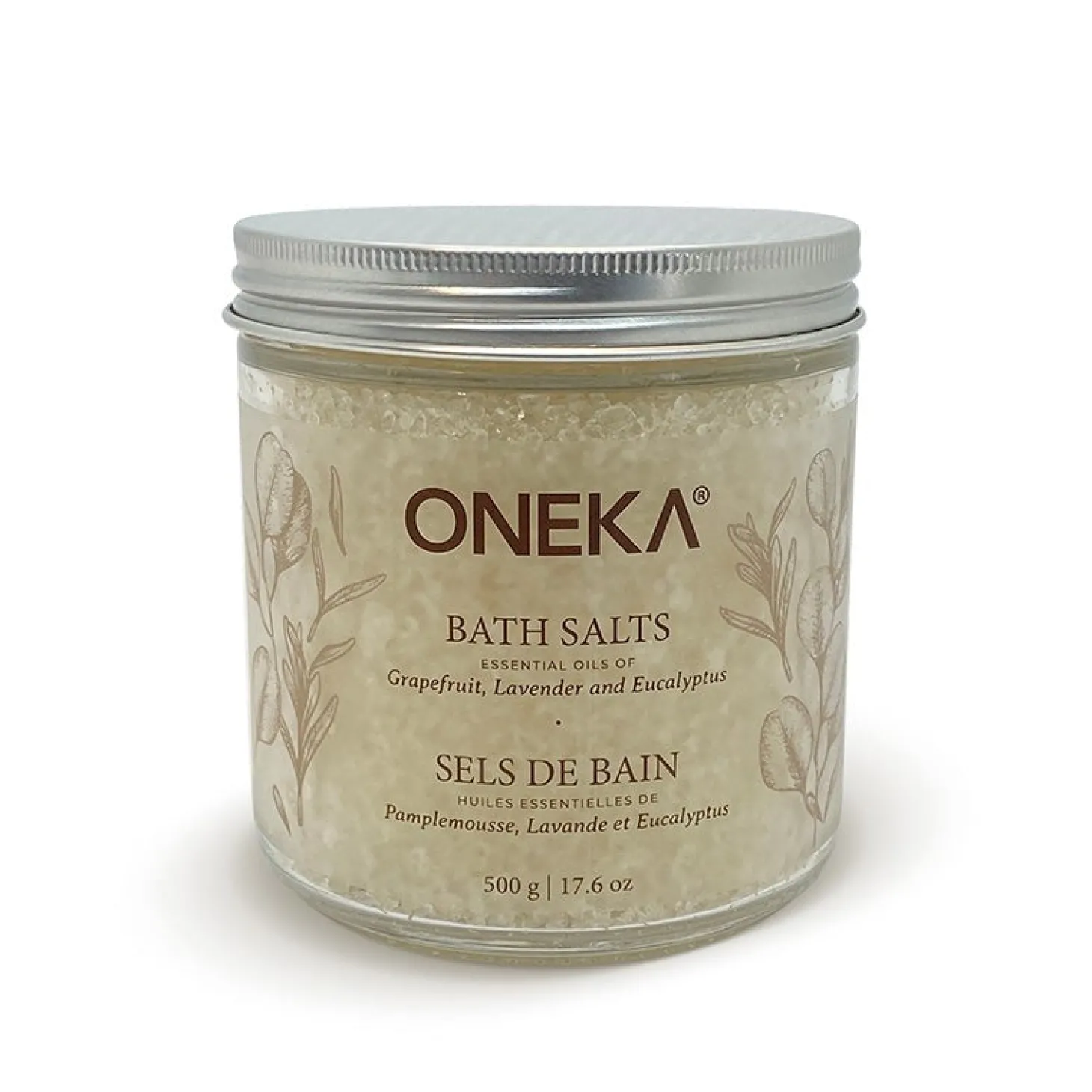 Quebec Products|Wellness Products>Ma Caféine Oneka | Grapefruit, Lavender & Eucalyptus bath salts - 500 gr