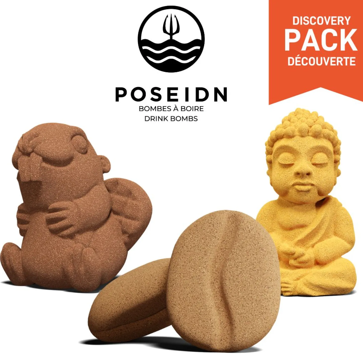 Ready-To-Drink Beverages|Cocktail Products>Ma Caféine Poseidon | Discovery Pack 3 x 3D Bombs - Maple Chocolate, Golden Milk and Espresso Martini