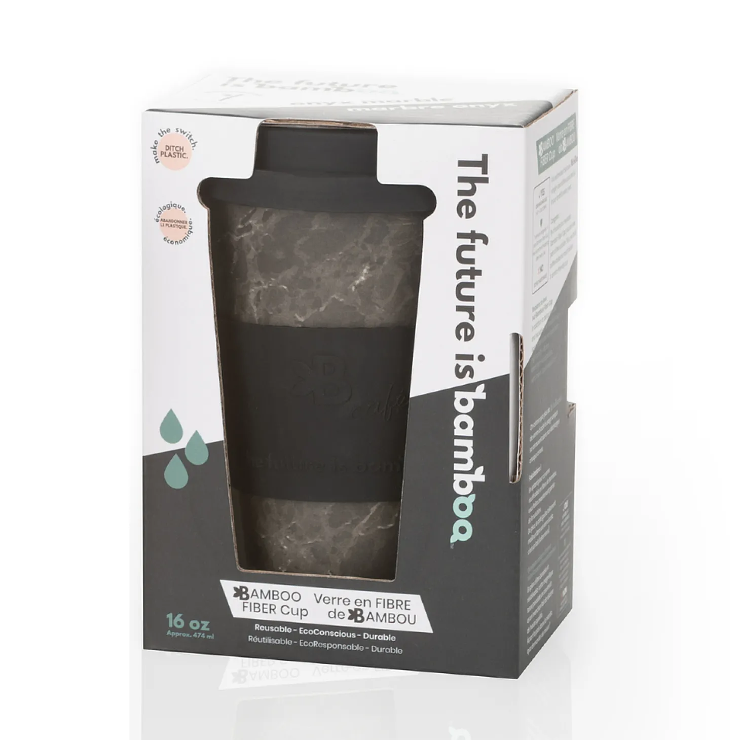 Bamboo Mugs|Bamboo Products>Ma Caféine The Future is Bamboo | Bamboo takeaway cup - Onyx Marble