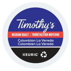 Keurig|K-Cup Capsules>Ma Caféine Timothy’s | Colombian La Vereda 24 kcup capsules
