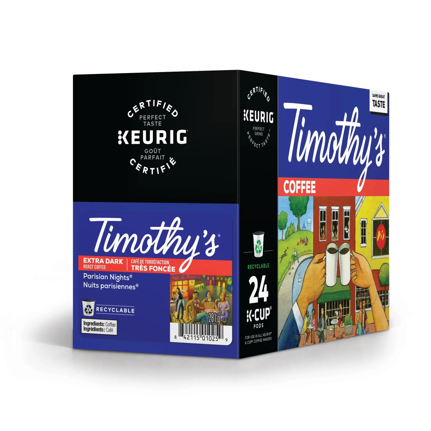 Keurig|K-Cup Capsules>Ma Caféine Timothy’s | Parisian Nights 24 kcup capsules