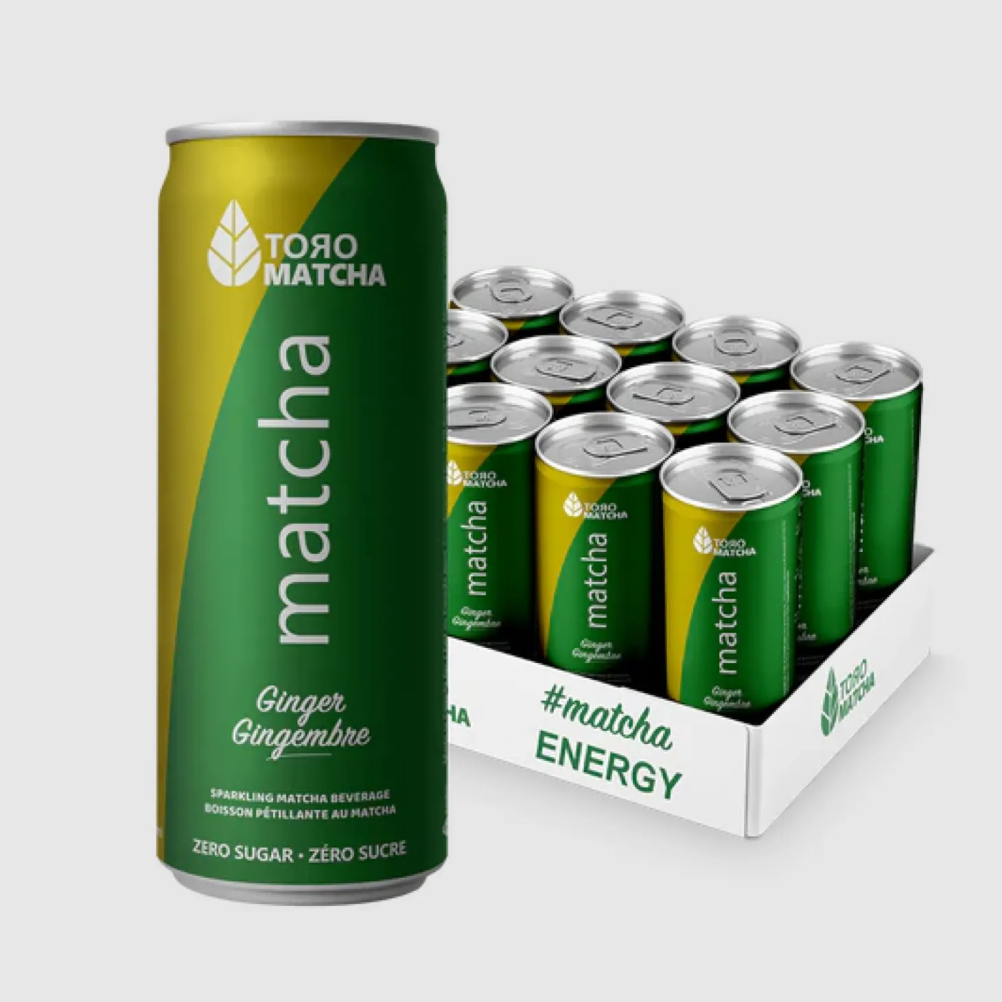 Ready-To-Drink Beverages|Quebec Products>Ma Caféine ToroMatcha | Sparkling Ginger without sugar - 355ml
