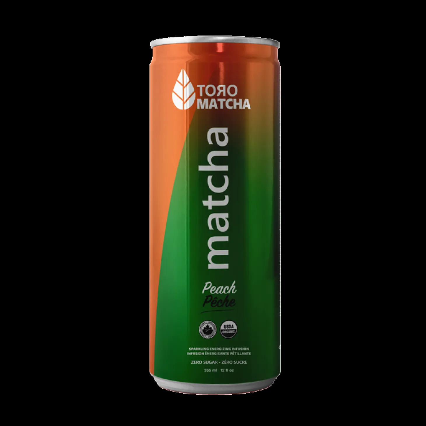 Ready-To-Drink Beverages|Quebec Products>Ma Caféine ToroMatcha | Sparkling Peach without sugar - 355ml