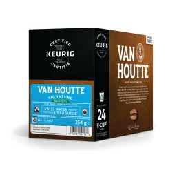 Keurig|Decaffeinated>Ma Caféine Van Houtte | Decaffeinated with water Swiss organic fair trade 24 kcup capsules
