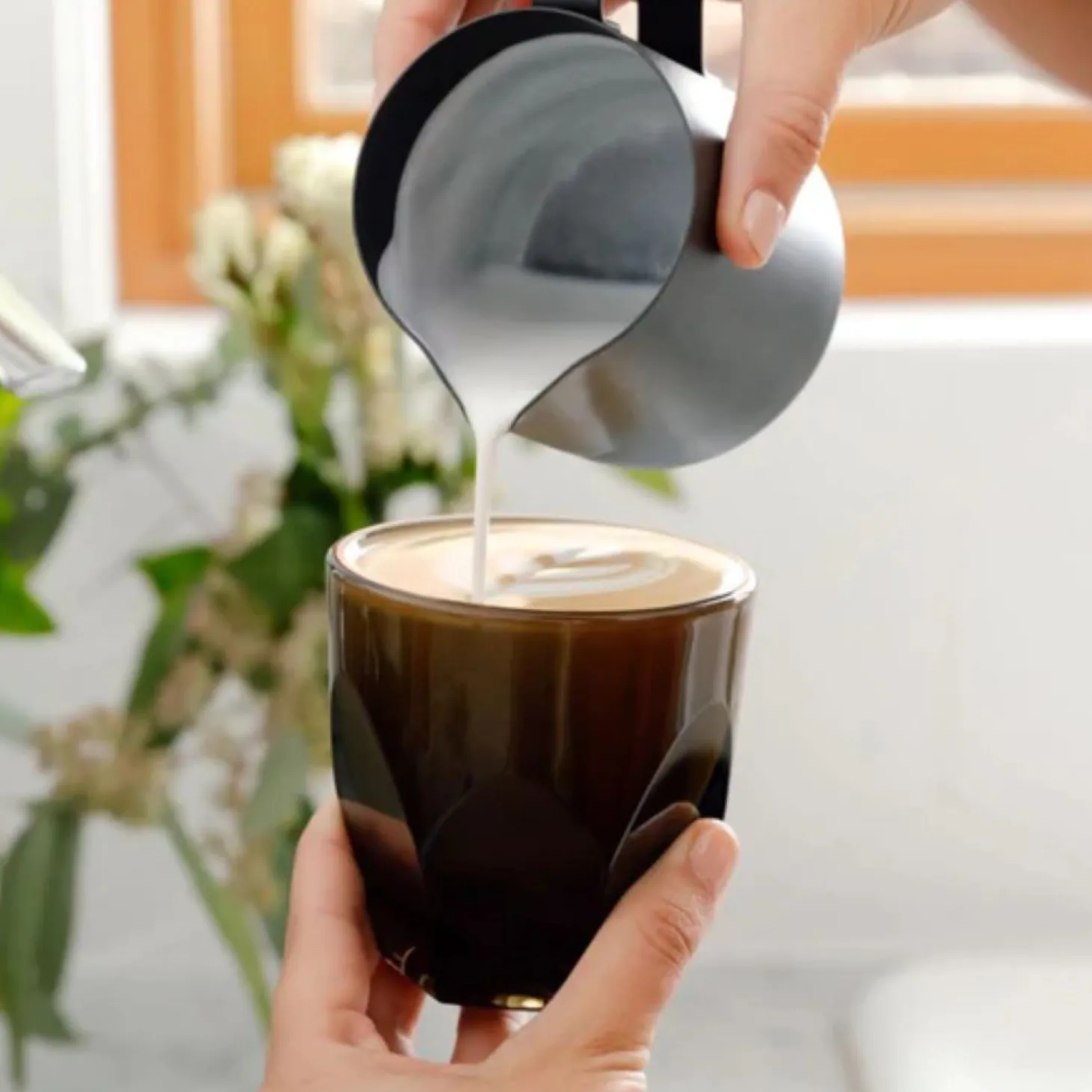 Double Wall Cups|Glasses And Cups>Ma Caféine VERO notNeutral | Double wall cappuccino glass 6oz / 177ml - Smoke
